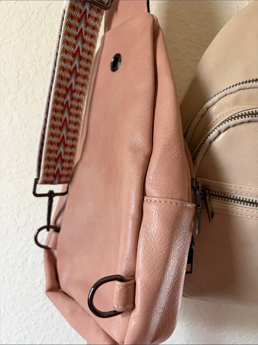 2 Sling Crossbody Bags with Tribal Strap - Picture 3 of 16